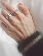 Silver Adjustable Chain Ring | Jungkook - BTS - Fashion Chingu