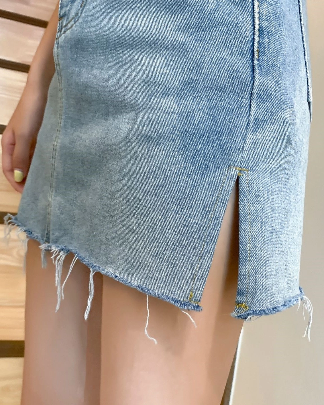 ★as''on★LIGHT-BLUE MINI SKIRT★正規品/韓国送料込 Amazon.com: XIAOBU Pleated Denim Skirt Womens High Waist