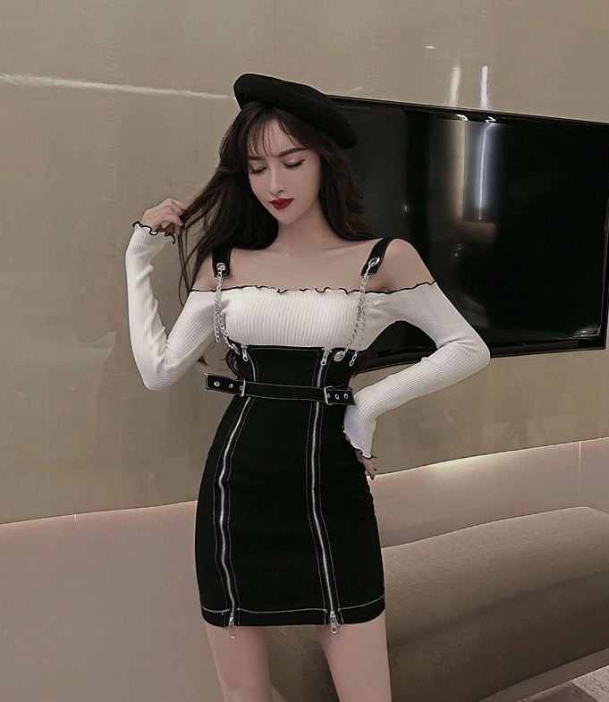 Black Bodycon Zipper Dress | Rose - BlackPink - Fashion Chingu