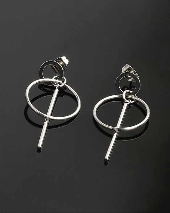 ★BTS 着用 BRAND★HYERES LOR★SILVER CURVE EMBLEM EARRING M MUSINSA | HYERES-LOR M Erite Silver Curve Emblem Bracelet