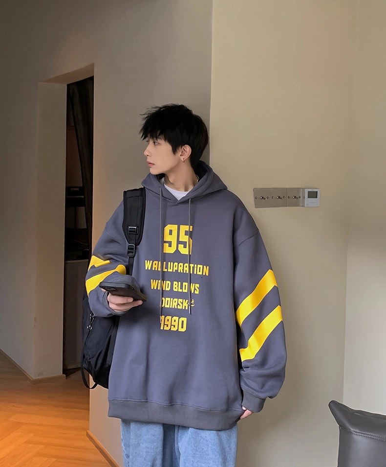 Blue Banded Sleeves Oversized Hoodie | Heeseung - Enhypen
