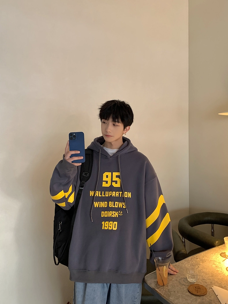 Blue Banded Sleeves Oversized Hoodie | Heeseung - Enhypen