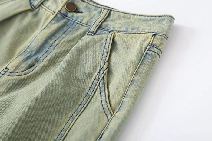☆韓国の人気☆【SOFT SEOUL】☆DAMAGE WASHING DENIM PANT.S☆ BOHEMIAN SEOUL] DAMAGE WIDE DENIM PANTS 正規品 韓国ブランド