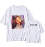 Black “Eight” Album Cover Printed T-Shirt | IU - Fashion Chingu