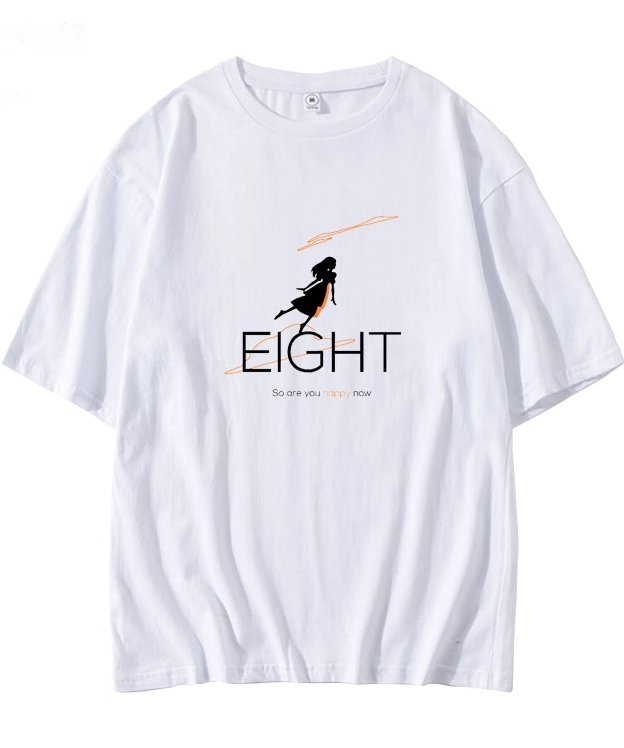 White “Eight” Flying Girl T-Shirt | IU - Fashion Chingu