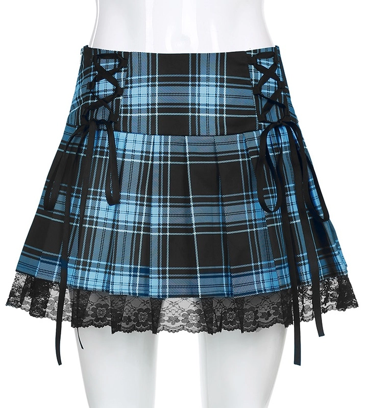 Pink Plaid Lace Skirt | Miyeon - (G)I-DLE - Fashion Chingu