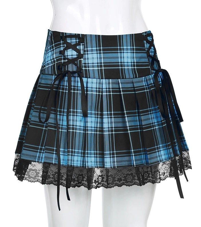 Pink Plaid Lace Skirt | Miyeon - (G)I-DLE - Fashion Chingu
