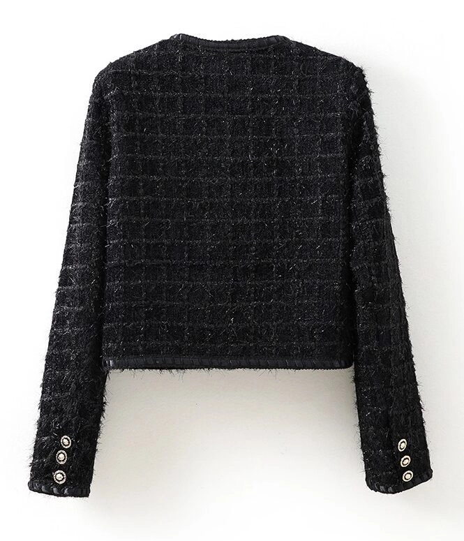 アウターその他 KIRSH Cropped tweed jacket KA black FKPWCJA502M Bouclé Tweed Cropped Jacket - Black – Neda Store