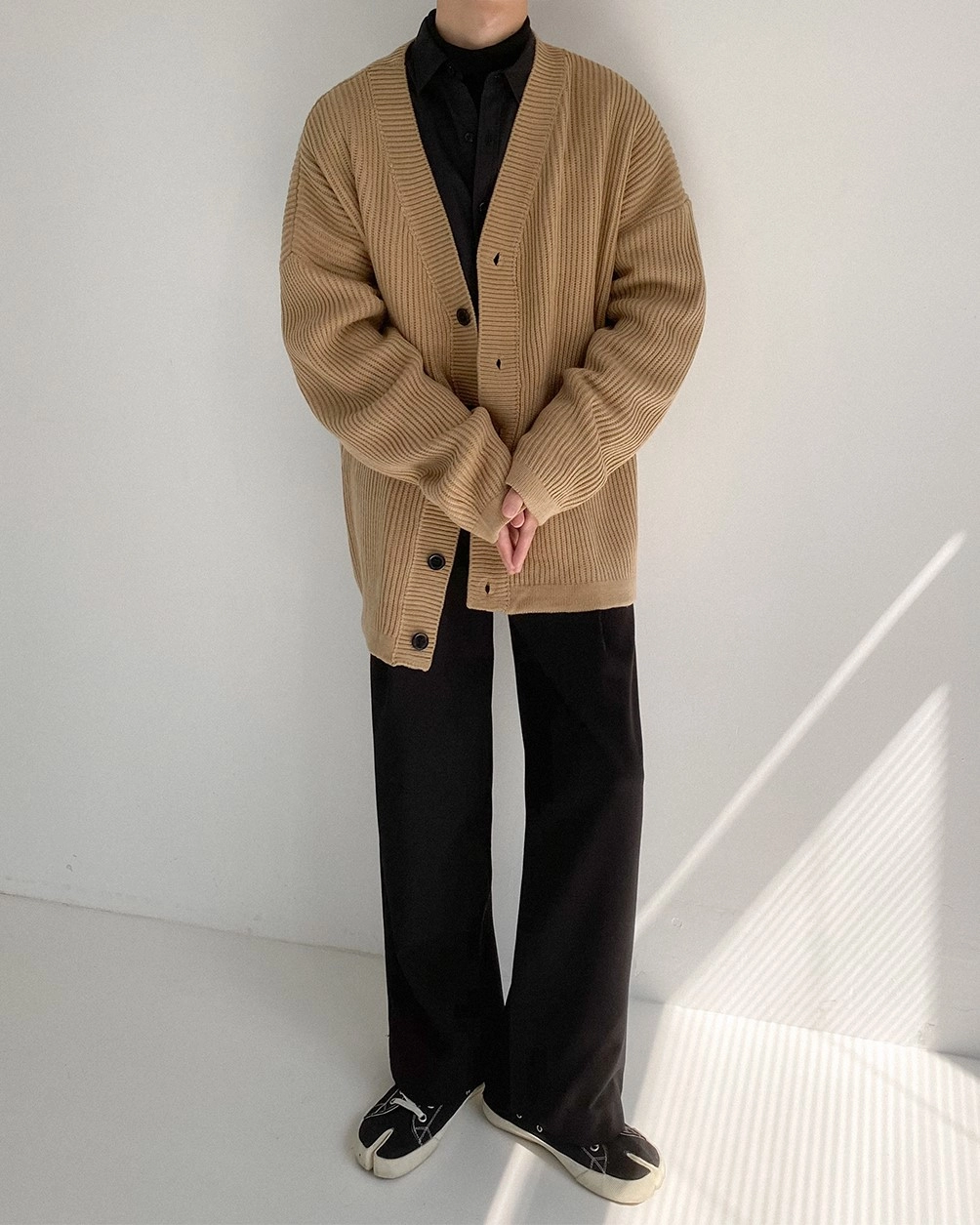 Light Brown Knitted Cardigan | S.Coups - Seventeen - Fashion