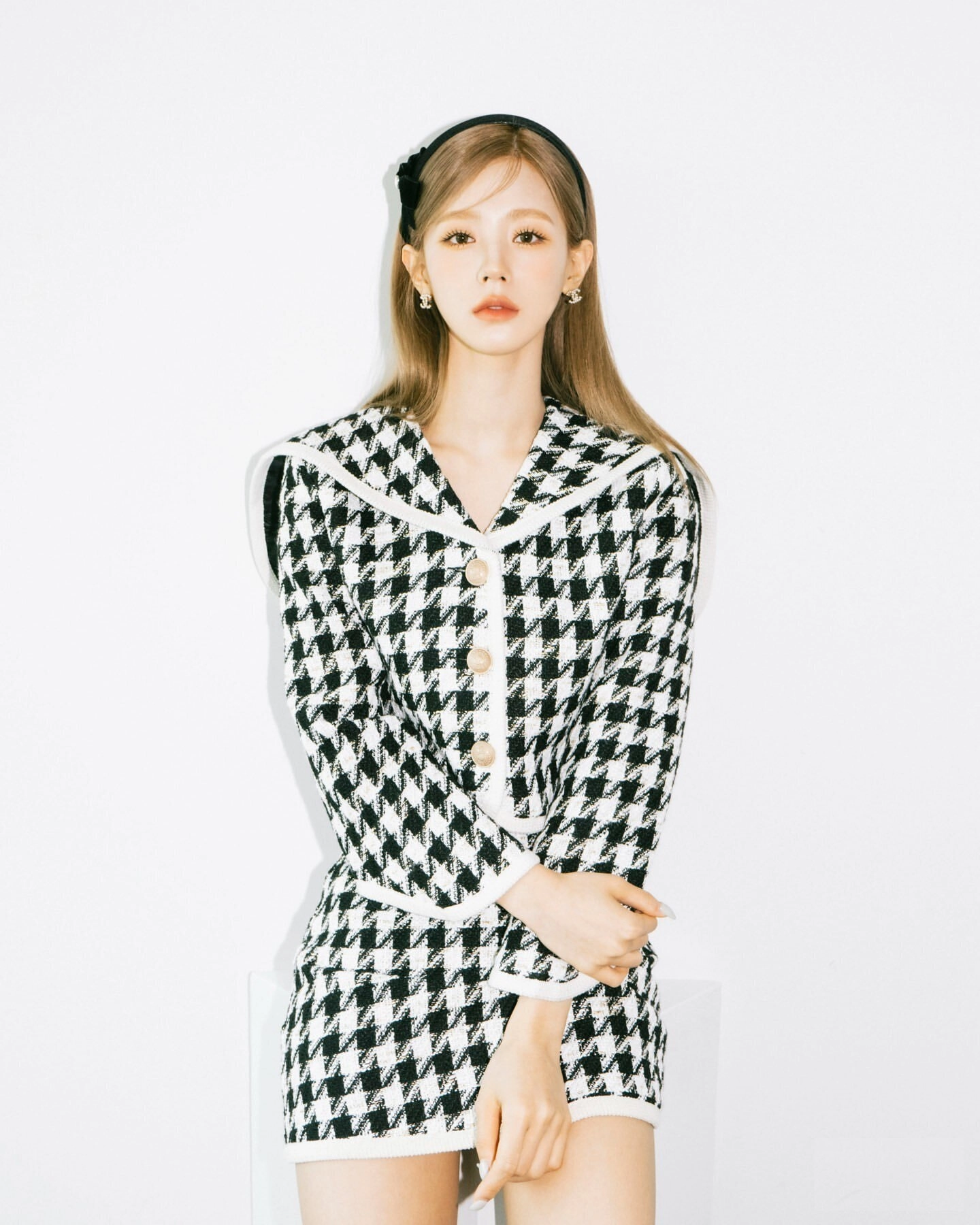 ★OSTKAKA★ Sailor tweed crop jacket_3 colors Tweed Jacket with Sailor Collar – English Factory