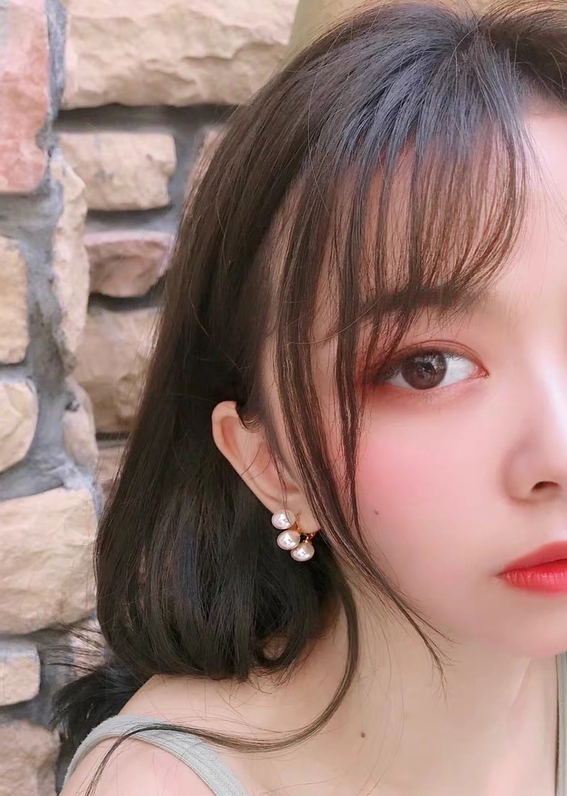 【TATIANA】Moissanite Pearl Earrings 韓国アクセサリー PJP_TANYA_Tahitian_Pearl_Earri