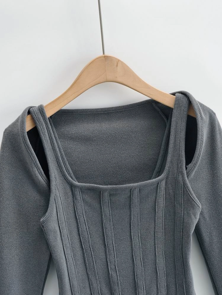 Brown Tank Top And Short Cardigan Set | Winter - Aespa