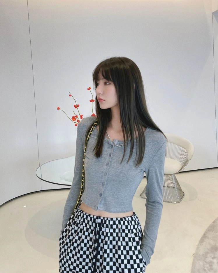 Black And White Checkerboard Pants | Karina - Aespa