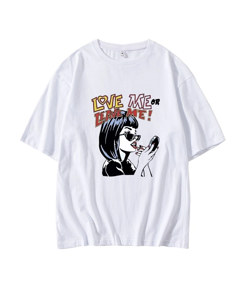 ★BADBLOOD★ Eat Me Slim T-Shirt White oversized-faded-t-shirt-faded-