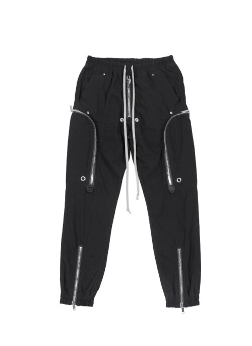 Black Slant Zipper Cargo Pocket Pants | Ningning - Aespa