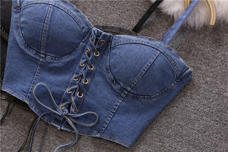 ✨美品✨クラネ　CLANE LACE UP DENIM TOPS LACE UP DENIM TOPS clane