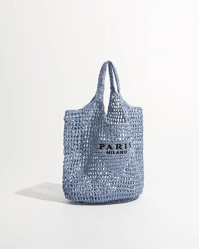 Blue Large Blue Crochet Beach Bag | Somi - Fashion Chingu