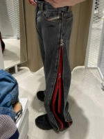 BADEE★韓国★人気★Diagonal Zipper Denim Pants 2色 BADEE☆韓国☆人気☆Diagonal Zipper Denim Pants 2色