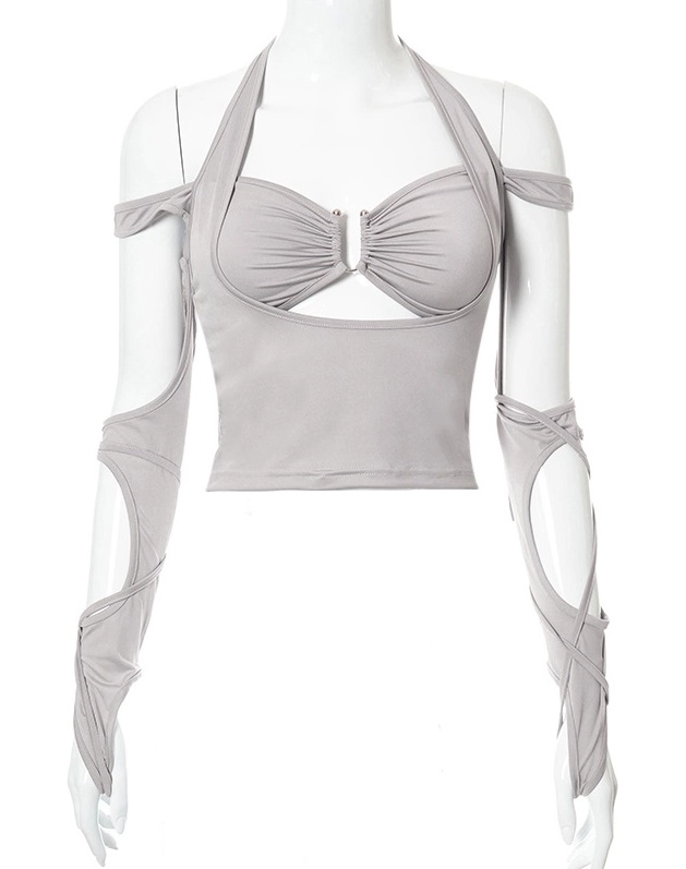 ★aespa カリナ着用★ TUOMIO CUT OUT BELTED TOP 2カラー ☆aespa カリナ着用☆ TUOMIO CUT OUT BELTED TOP 2カラー