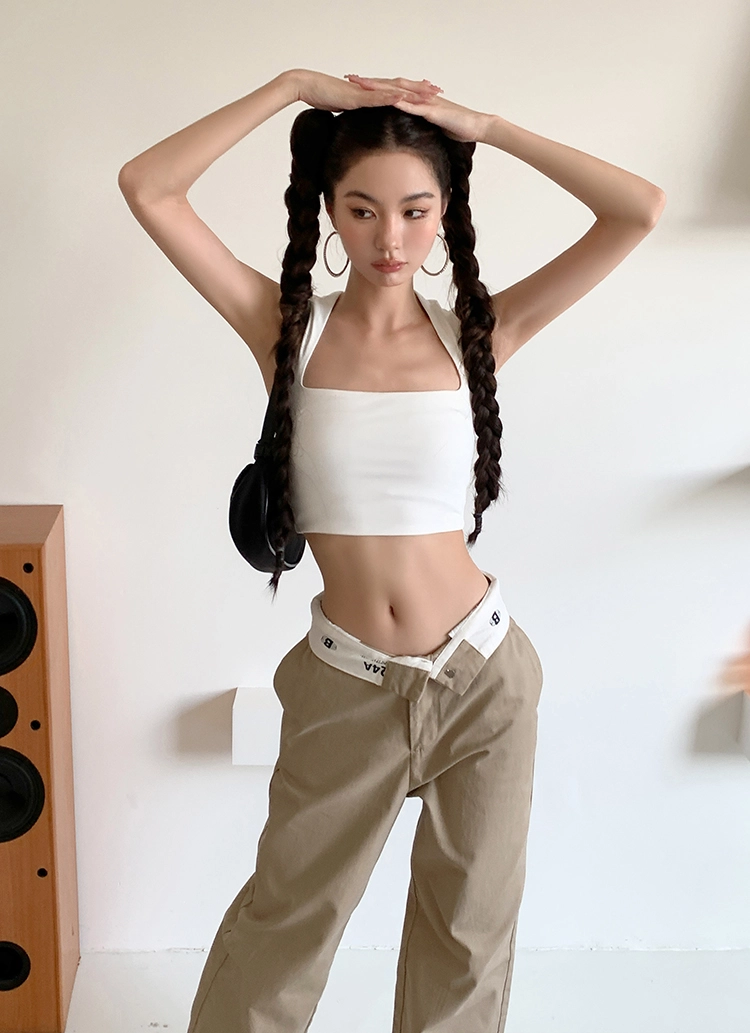 White Square Neck Cropped Top | Lisa - BlackPink - Fashion Chingu