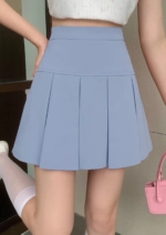 Blue Pleated Mini Skirt | Tzuyu - Twice - Fashion Chingu