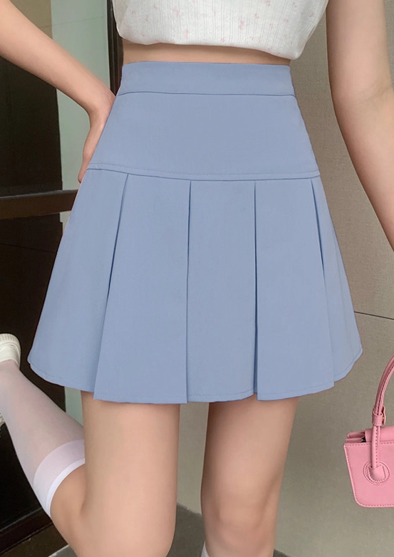 Blue Pleated Mini Skirt | Tzuyu - Twice - Fashion Chingu
