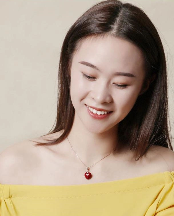 ★ roaju★ [Yoona wearing][14K]CZ POINT NECKLACE Red Heart Necklace | Yoona - Girls Generation - Fashion Chingu