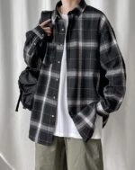 Black Plaid Collared Pocket Shirt | IU - Fashion Chingu