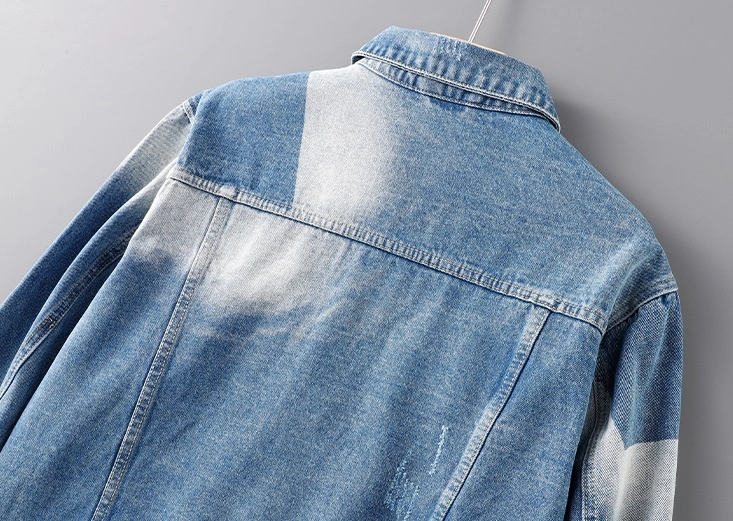 Blue Patchwork Denim Jacket | Mark - NCT - Fashion Chingu