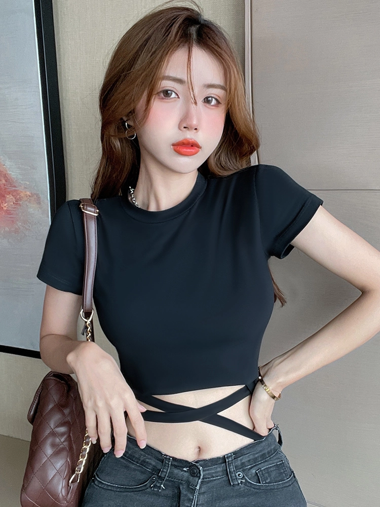 Black Tie-Waist T-Shirt | Sooyoung - Girls Generation