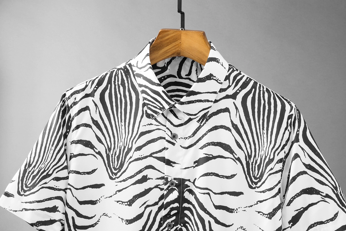 White And Black Zebra Print Shirt | Taehyung - BTS - Fashion