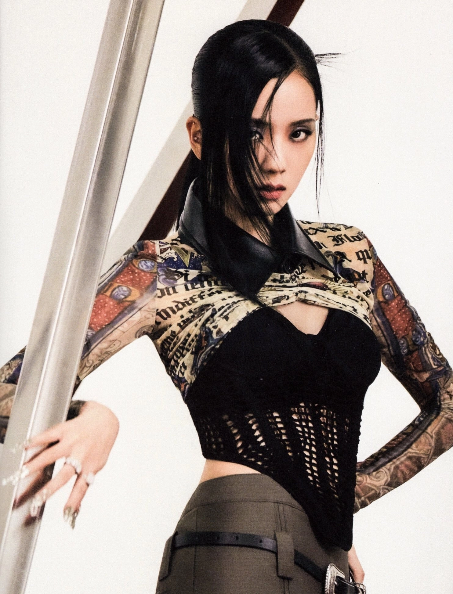 Black Net Crochet Top | Jisoo - BlackPink - Fashion Chingu