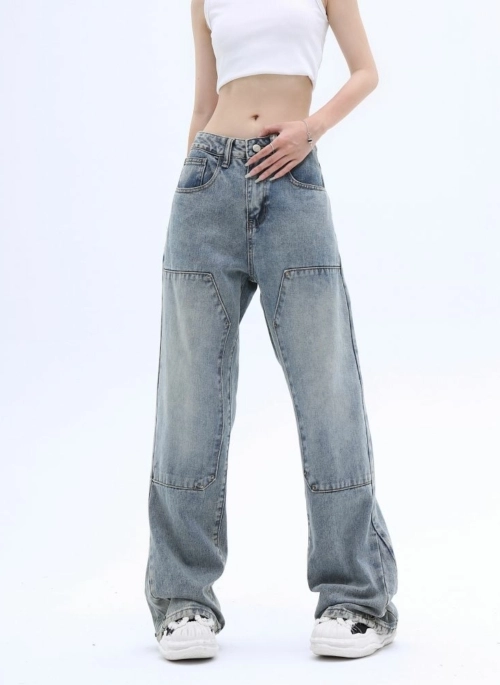 Blue Denim Ribbon Embellished Flare Jeans | Minnie - (G)I