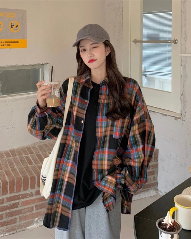 Shadow Plaid Flannel Shirt NewJeansミンジ着用 60s Atleigh Shadow Plaid Print Flannel Shirt （L） | Wonder