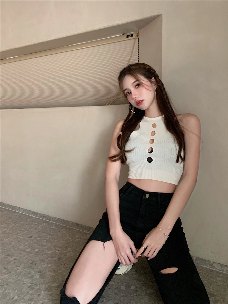 ★SETUP-EXE★STRING HALTER NECK TOP / WHITE★韓国送料込 setup.exe | STRING HALTER NECK TOP