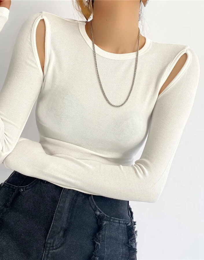 トップス sio seoul SHOULDER CUT-OUT SCISSOR TOP 817fee6zD9L._UY350_.jpg