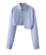 ★aespa ウィンター着用★VANISHMENT Pocket stripe long sleeve White Raw Hem Pocket Shirt | Winter - Aespa - Fashion Chingu