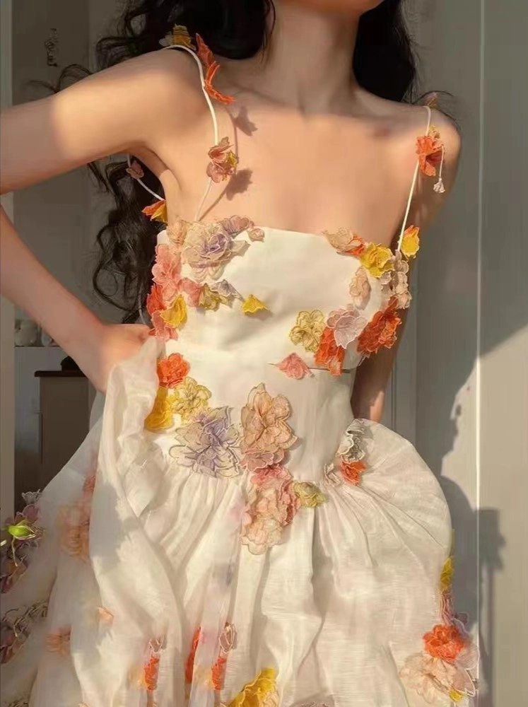 White Floral Sleeveless Dress | Yeri - Red Velvet - Fashion Chingu