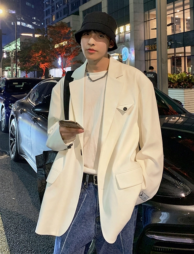 White Blazer Jacket | Wonwoo - Seventeen - Fashion Chingu