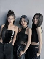 Black Mesh Halter Bodysuit | Ryujin - ITZY - Fashion Chingu
