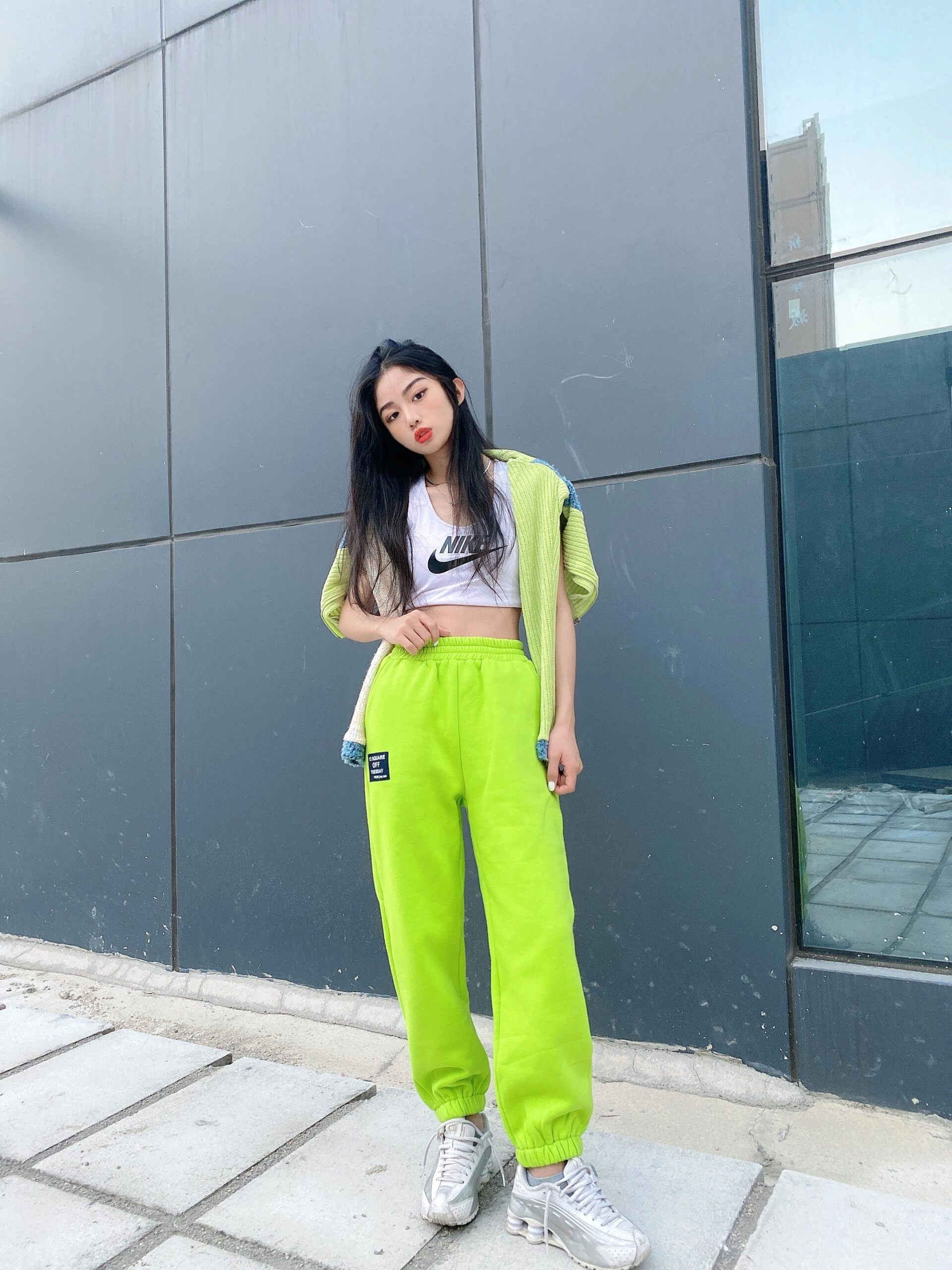 Neon Green Jogger Pants | Mark - NCT - Fashion Chingu