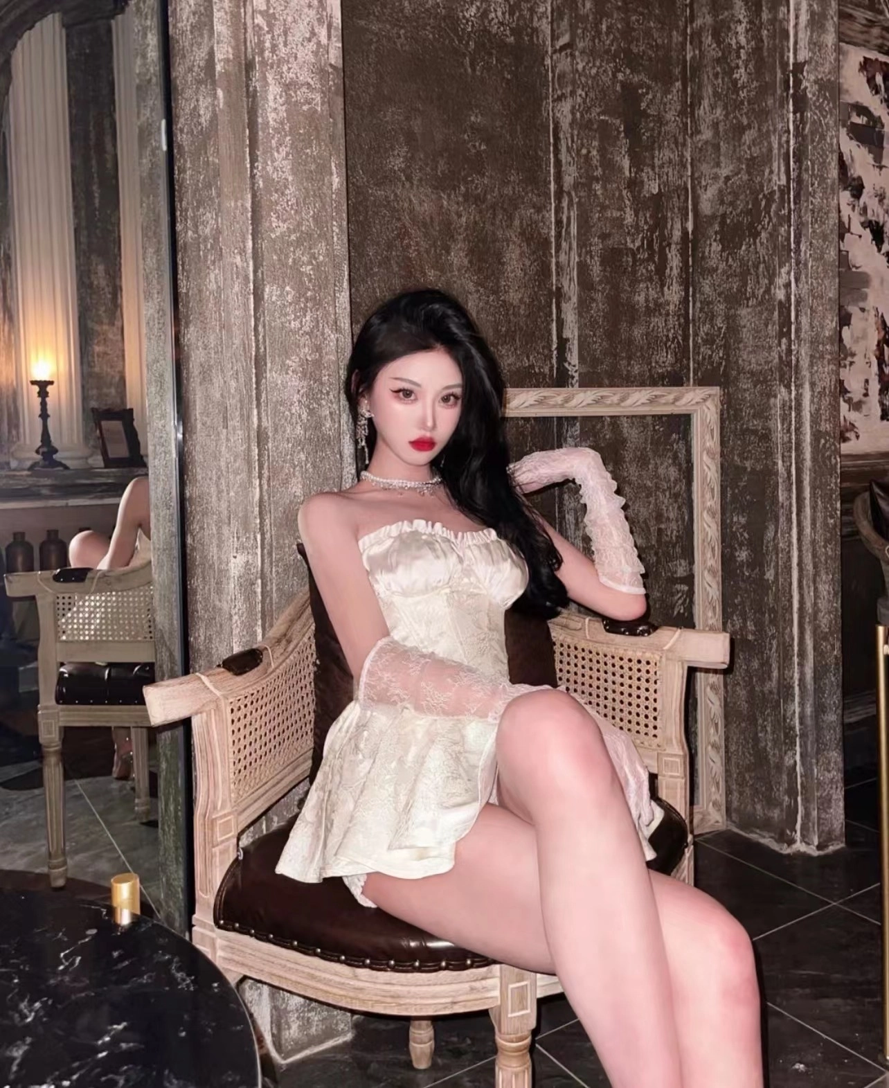 White Corset Tube Mini Dress | Miyeon - (G)I-DLE - Fashion