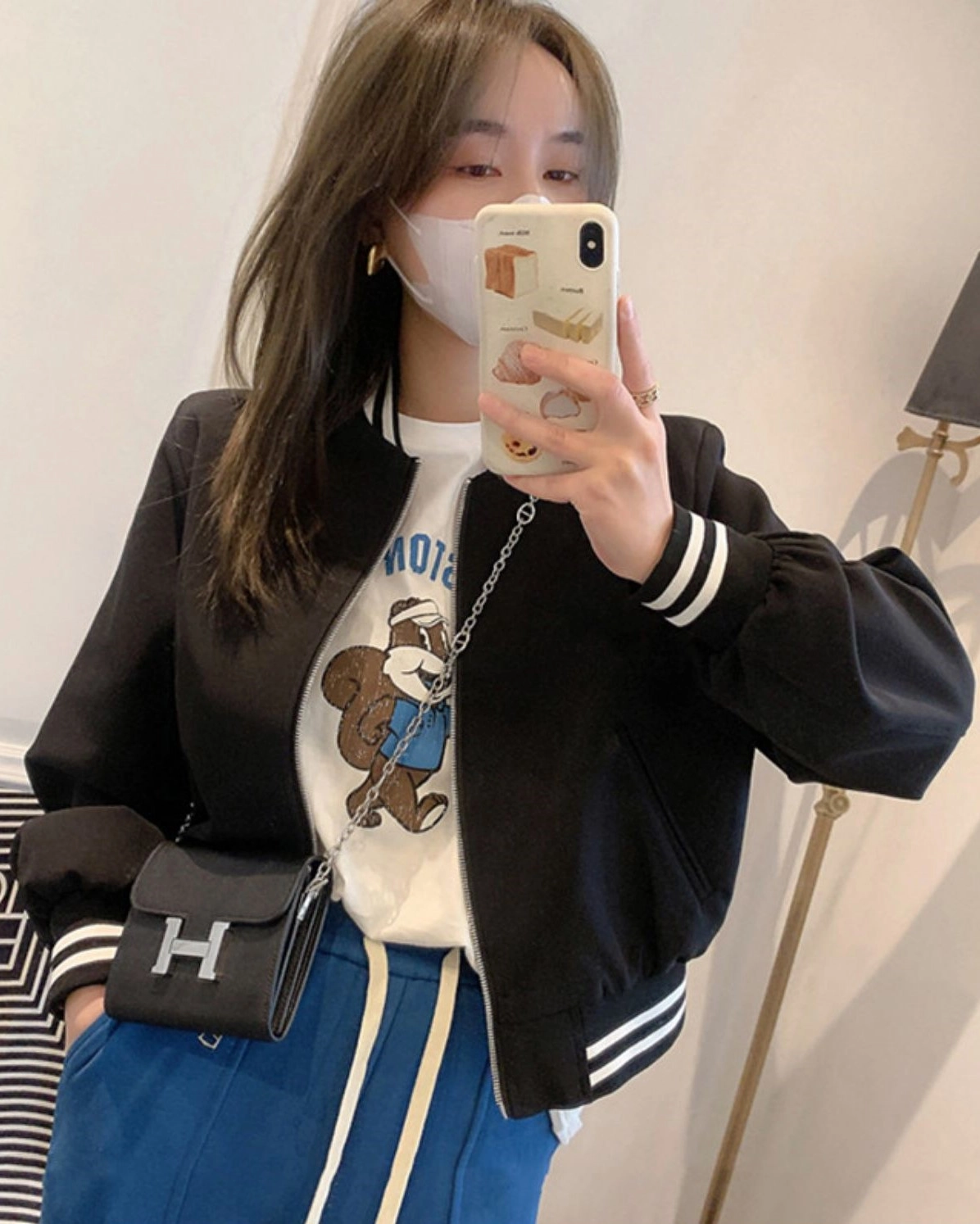 アウターその他 [GLOWNY]PEBBLE BOUCLE JACKET (BLACK) TWICE SANA\"PICK GLOWNY]PEBBLE BOUCLE JACKET (BLACK) TWICE SANAPICK