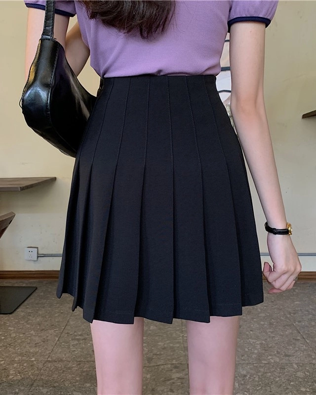 ワンピース Bimain back banding ribbon pleated skirt 2 colors TNOBHG High Waist Women Skirt Women Maxi Skirt Lace-up High