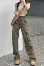 Green Multi Pocket Cargo Pants | Sunghoon - Enhypen