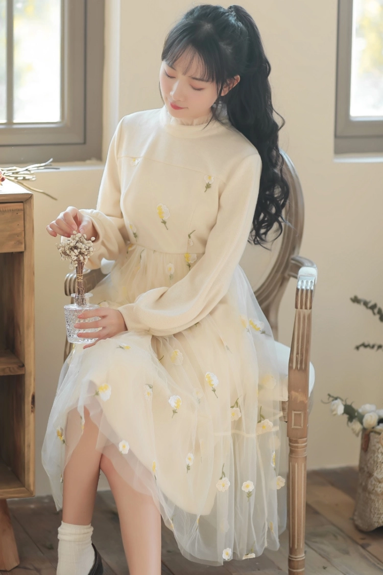 White Floral Lace Fairy Dress - Fashion Chingu