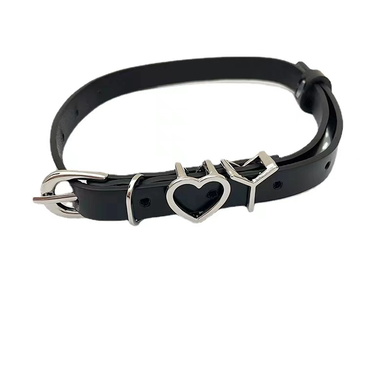 Black Heart And Letters Choker Necklace | Beomgyu - TXT