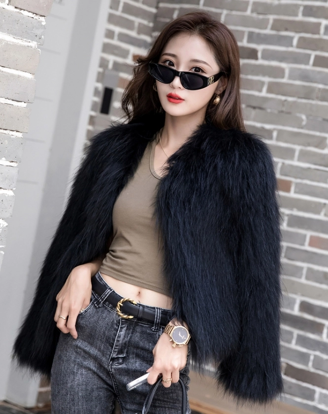 国内で当店のみ PINKSPINK - faux fur trim blazer - black Paige Blazer - Black – The Frankie Shop