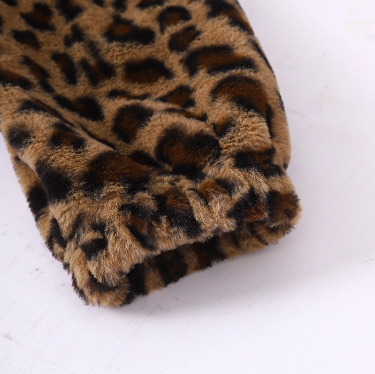 Leopard Trim Hooded Sweatshirt bts グク Brown Fluffy Leopard Hoodie | Jungkook - BTS - Fashion Chingu