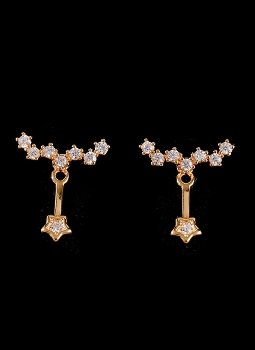 Gold Customizable Star Earrings | Oh In Ju – Little Women